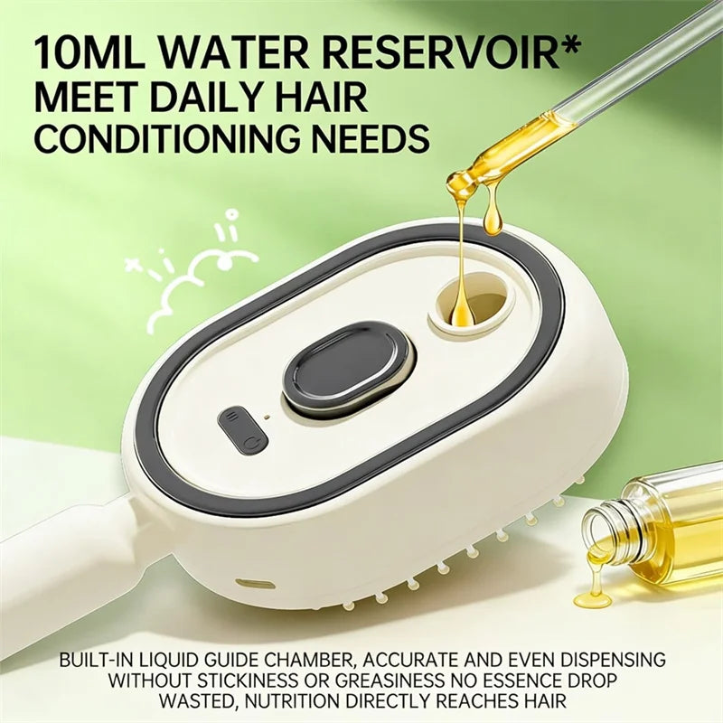 Electric Spray Scalp Massager Comb – Self-Cleaning