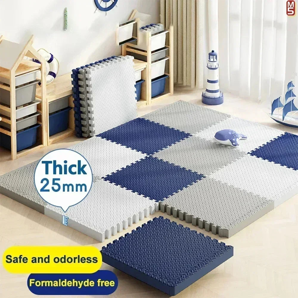 Thick Non-Slip Baby Play Mat – Interlocking Foam Tiles - EverGrowMarkeplace