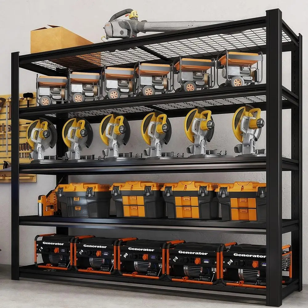 Heavy-Duty Metal Garage Shelving Unit 72x62x24 – 5-Tier