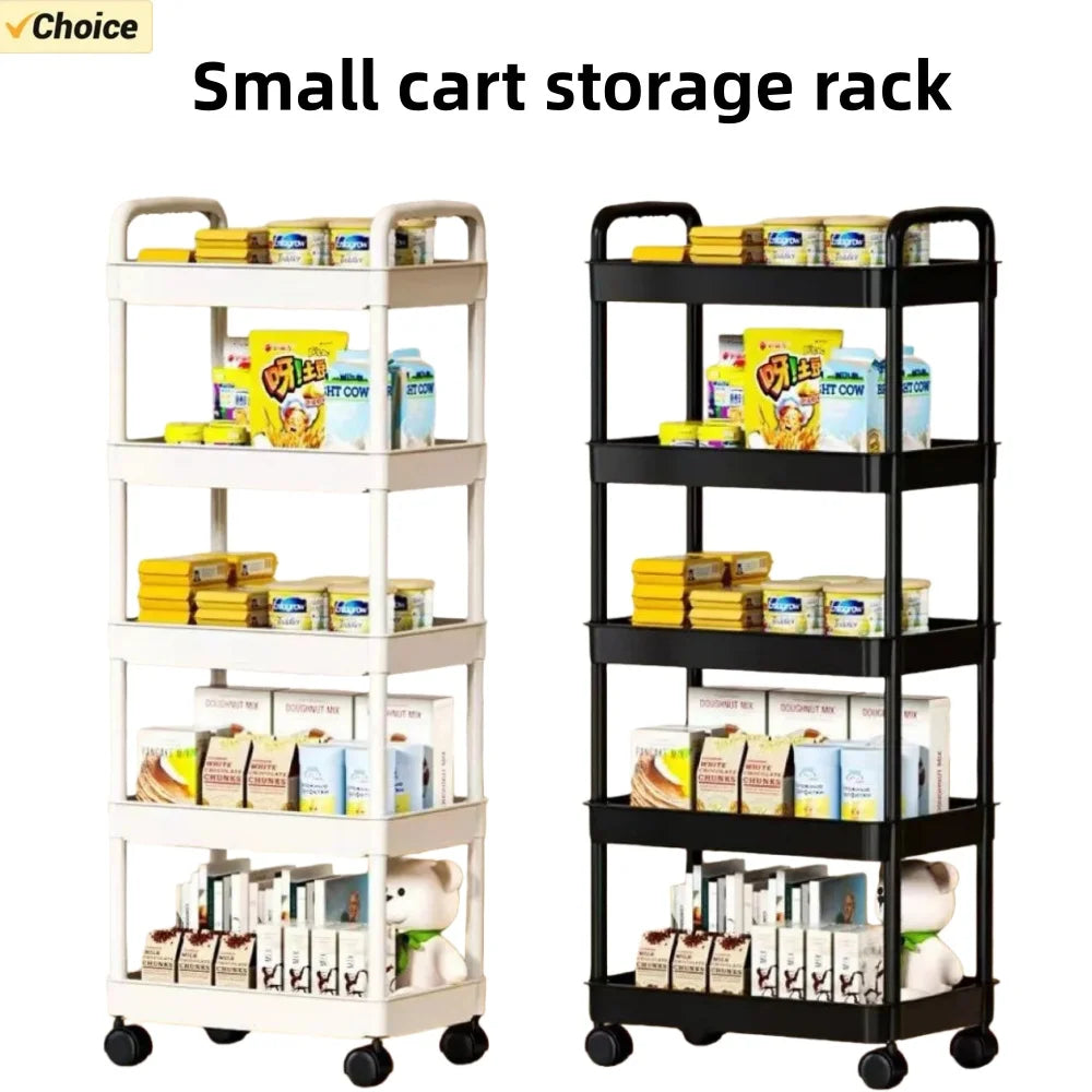 5-Layer Kitchen Storage Trolley Cart – 360° Rolling Rack